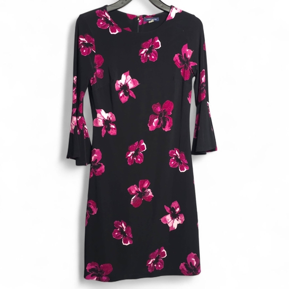 Tommy Hilfiger Black Dress with Pink Floral Design - Picture 4 of 6